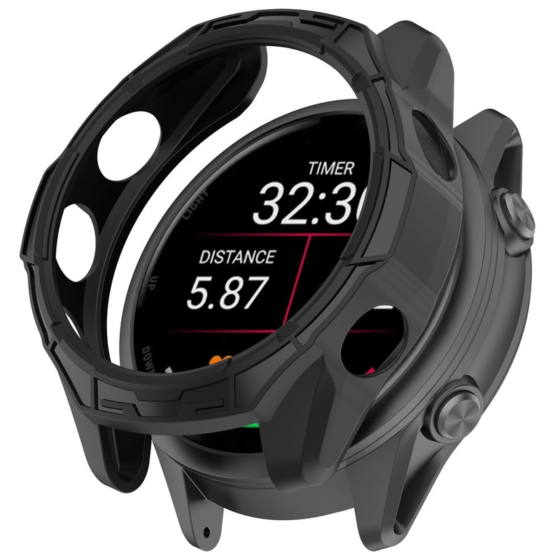 Miimall Armour Case + Dust Cap Compatible with Garmin Forerunner