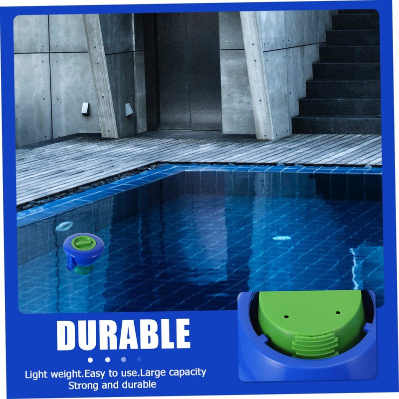 Mipcase 2pcs Spa Floating Chemical Dispenser with Temperature Gauge Durable
