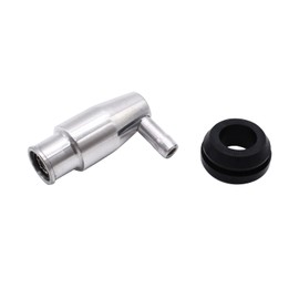 1 Set SHLPDFM Polished Aluminum Mini 3/4" Valve Cover PCV Breather and Grommet Compatible with 1.25" ID Holes SBC Chevy Ford Mopar