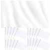 Blank White Flags DIY 5ft x 3ft and 20pcs Party