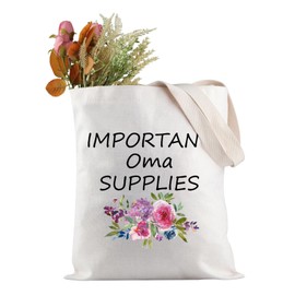 Important O-ma Supplies Tote Bag Grandma Birthday Gift Travel Gift Canvas Tote Bag (O-ma Supplies Tote EU)