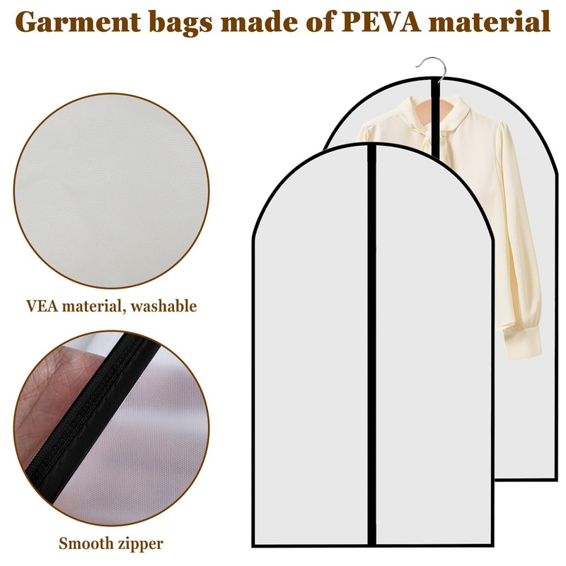 Moth Proof Garment Bags 5pcs 60x100cm,for The Winter Coats Jackets