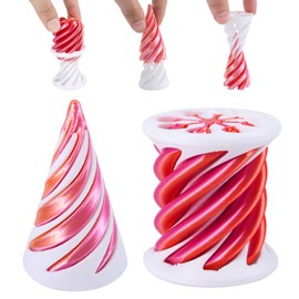 Impossible Pyramid Passthrough Fidget Toy, Impossible Cone Cylinder Fidget Toy Spiral Cone Fidget Toy 3D Printed Fidget Toys Passthrough Pyramid for Pressure Alleviation