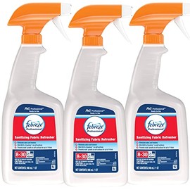Febreze Professional Sanitizing Fabric Refresher Spray, Eliminates Odors and Freshens with Light Fresh Scent, 32 Fluid Ounce (Pack of 3)
