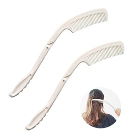 JJHREI Foldable Long Handled Comb (2PK) - Long Reach Handle Combs Hair for Elderly and Disabled Arthritis People Limited Mobility