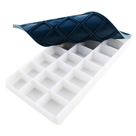 24 Twenty-Four-Cell Paint Box Distribution Box Airtight Paint Palette Box Watercolor Palette with Rubber Cover for Watercolor Paint Saver Art Gouache Acrylic Graffiti Paint