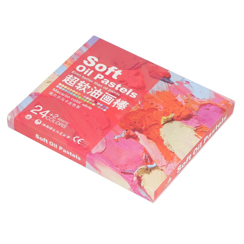 26pcs Oil Pastels 24 Colors Soft Creamy Safe Reliable DIY
