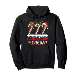 Funny Candy Cane Crew Christmas Family Xmas Santa Xmas Light Pullover Hoodie
