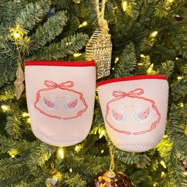 Swan Bow Iced Coffee Sleeve by Sonder in Sunlight - SIZE: Medium