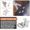 Tanstic 200Pcs M6 Solid Aluminum Brazier Head Rivets, 6mm 10mm