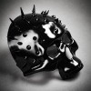 ILOVEMASKS Steampunk Spikes Skull Venetian Masquerade Half Face Mask -