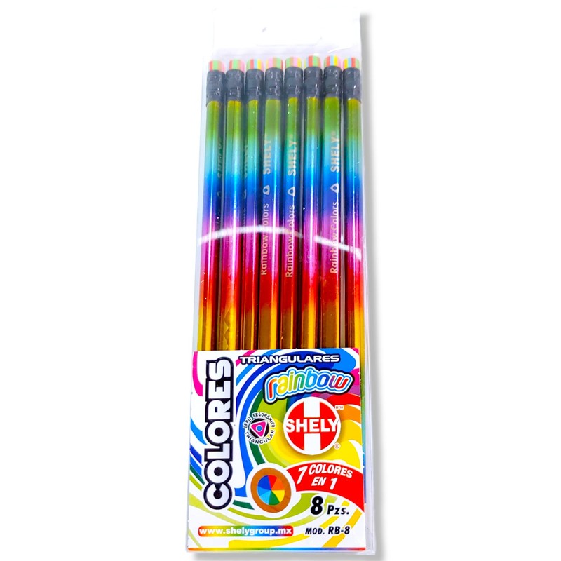 WUGOYU Shely Lápices de Colores Rainbow 7 Colores en 1