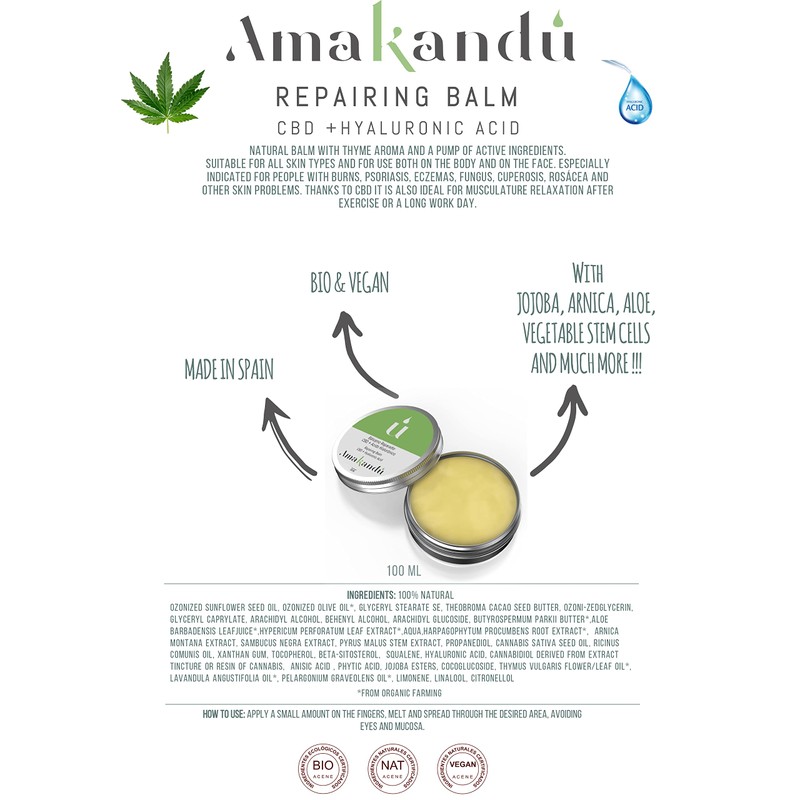Amakandu Tattoo Cream Balm with Hyaluronic Acid for Skin Care