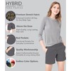 Hybrid & Company Womens Relaxed Comfy Breathable Stretch Walking Shorts
