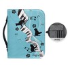 Darisoco Blue Cat Music Leather Bible Case Larger Bible Bag