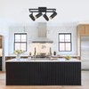 AIBISOD Zoomable LED Track Lighting Kit, 4-Light Dimmable 5-Color Ceiling