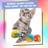 Cagemoga 24 Pack 2.36 Inch Stringy Balls Silicone Rainbow Monkey