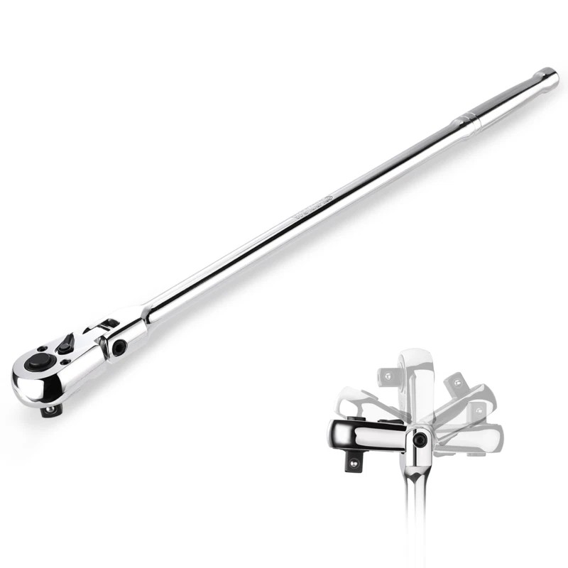 WORKPRO 1/2 inch Drive Extra Long Flex Head Ratchet 72-Tooth