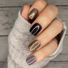 NAILDOKI Nail Stickers 20 Pieces Full Wraps Nail Polish Strips, Self-Adhesive Gel Nail Art Decals for Women Girls