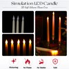Baquler 50 Pcs 9.7 Inches Flameless Taper Candles Bulk Battery