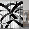 LGhtyro Black Grey Abstract Shower Curtain Bathroom Set 71Wx78H Inches