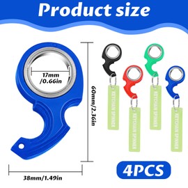 Colorich 4 Stück Schlüsselanhänger Spinner Fidget Ring Spielzeug, Spinning Keychain Schlüssel Spinner, Ring Spielzeug für Fingertraining, Schlüssel Spinner Angstlinderung für Kinder und Erwachsene