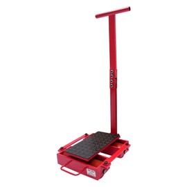 DYNAMI Machinery Skate Dolly, Load 6T/13228lbs Heavy Duty Machinery Mover Dollies with Long Handle and Rotatable Rectangular Platform,for Safe Moving Equipment (Red)