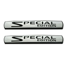2Pcs Special Edition Car Emblems 3D Badge Truck Sticker Decal Fit for Universal Car Truck SUV (Chrome Black)