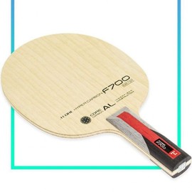 Advanced Shakehand Table Tennis Racket Hypercarbon 7-Ply 5.9mm with Rubber Table Tennis Gear FL (Flared Handle)/Case (Black) + 4 Balls