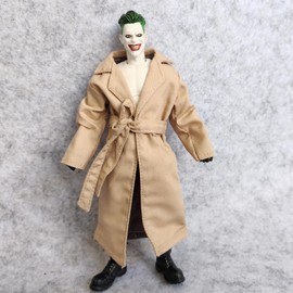 1/12 Scale Clothes Men's Wired Windbreak Coat for 1:12 6inch Action Figure Doll (Khaki)