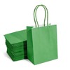 DjinnGlory 60 Pack Mini Green Paper Gift Bags with Handles