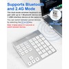 Pubiohs 34-Key Wireless Numeric Keypad with Calculator - Bluetooth and
