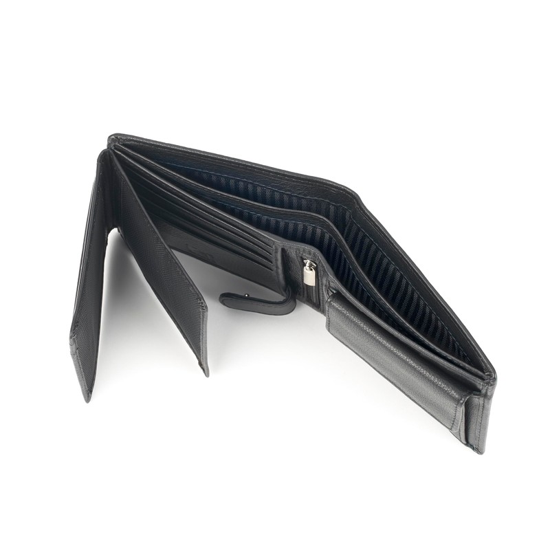 VOGELMANN Men's Leather Wallet, Men's Leather Wallet, Leather Wallet, black,