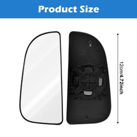 68067731AA Ram Driver Left Side Lower Mirror Glass Replacement for 2010-2020 Dodge Ram, 1500 2500 3500 4500 5500 Towing Mirror Left Pass Rearview Convex Accessories with Removal Tool(Driver Left Side)