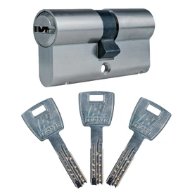 FELGNER Dolomit Double Cylinder, High-Quality Lock Cylinder, Profile Cylinder, Door Cylinder, Emergency and Danger Function, Pull Protection, Drill Protection, 5 Keys and Security Card, 35/35