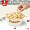 Webake 1.2 Quart Enamelware Popcorn Bowls for Family Movie Night,
