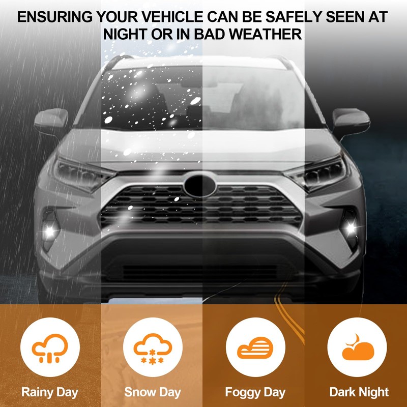Fancemot LED Front Bumper Fog Lights Compatible with 2019-2025 5th