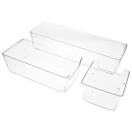 LABRIMP 3pcs Organizer Kit Transparent Storage Boxes for Home Office Convenient Sundries Storage Compact Design for Easy Use Organization