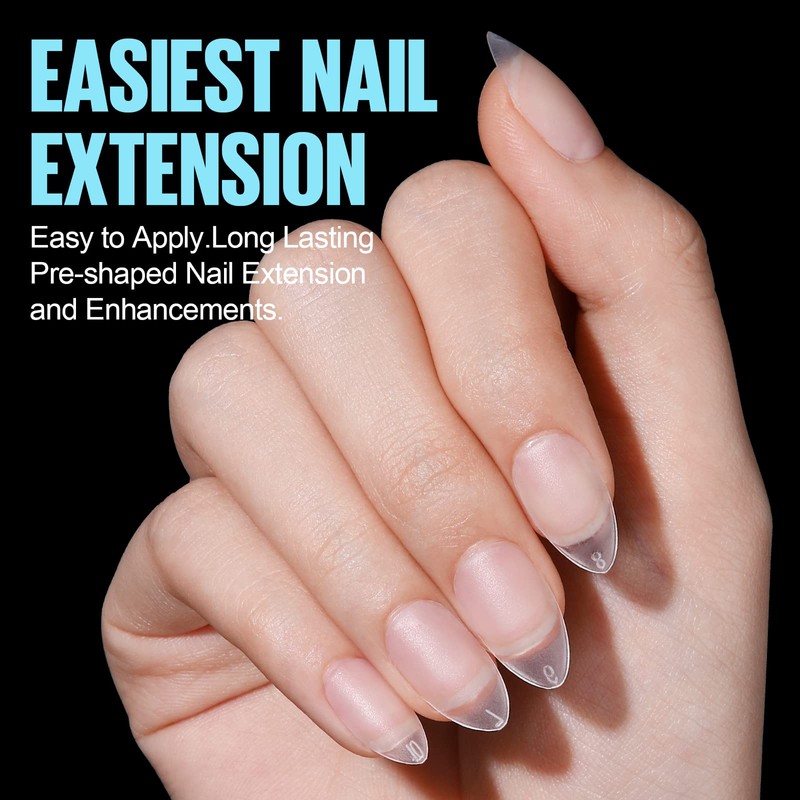 TOMICCA Nail Tips, 360 Pieces, Full Cover Soft Gel Tips,