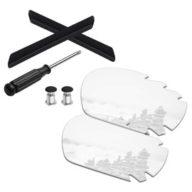 SmartVLT Men's HD Clear Replacement Lenses&Earsocks&T20&Bolt for Oakley Jawbone Vented/Racing Jacket Vented Sunglass