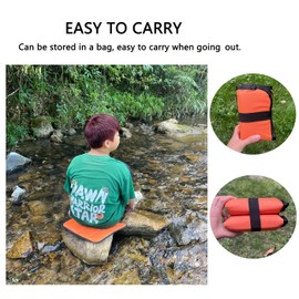 LUHIUMOYA Outdoor Seat Cushion, Strong and Durable, Moisture and Cold Proof, Suitable for Hiking, Camping, Picnic, Sports Fields (Orange)