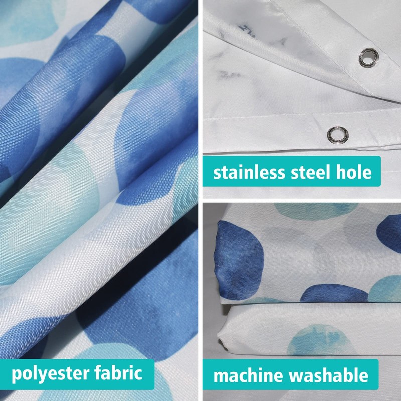 HANFU Shower Curtain, Polyester, 180 x 200 cm, Washable, Shower