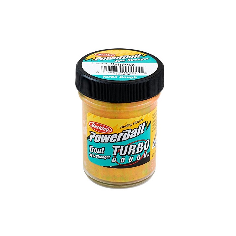 Berkley PowerBait Turbo Dough Trout Bait , Rainbow, 1.75-Ounce