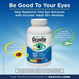 100gels Vitaminas Lutein Zeax Om3 /p Ojos Ocuvite Adulto 50+