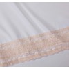 Amrapur Overseas 4-Piece Crochet Lace Microfiber Sheet Set, Queen, White/Blush