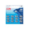 Prym PRYM_341246-1 Sew-On Snap Fasteners Brass Silver col 11 mm