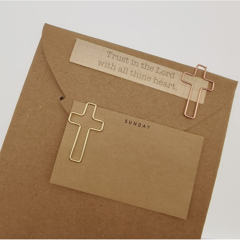 50 PCS Cross Paper Clips for Bible Study Supplies, Bible