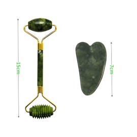 TeCnr Jade Roller Gua Sha Set,Jade Roller Facial Roller,Face Roller Massager, Face Massager Roller, Skin Care Tools.