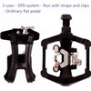 YBEKI Pro-Grade SPD Spin Bike Pedals and Straps/Toe Clip for