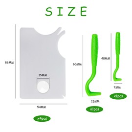 GVSAVY Tick ​​clip Set, 4 Tick Cards & 2 Tick Clips, Tick Remover, Tick Removal Tool Set, Lice Remover, For Cats, Dogs, Humans & Kids